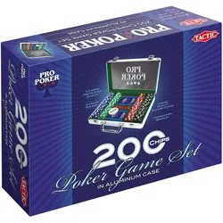 Tactic Pro Pokerkoffer, 200 chips (Niederländisch, 2 - 8 Spieler)