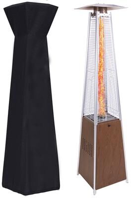 HOMEFUN Outdoor 48,000 BTU Patio Heaters for Patio Propane with Detachable Wheels and Protective Cover