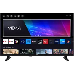 JVC Fernseher 32 Zoll Smart TV VIDAA HD-Ready HDR Fernseher mit Triple-Tuner, LED TV LT-32VDH2555 (32", LCD, HD), TV, Schwarz