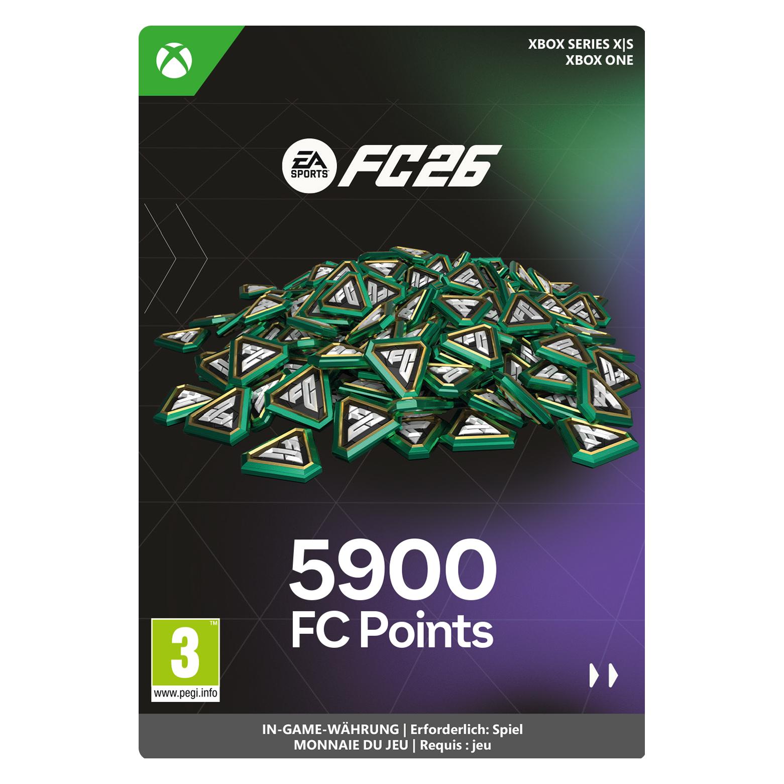 Microsoft Xbox EA SPORTS FC 26 - FC POINTS 5900 Download Code (7F6-00901)