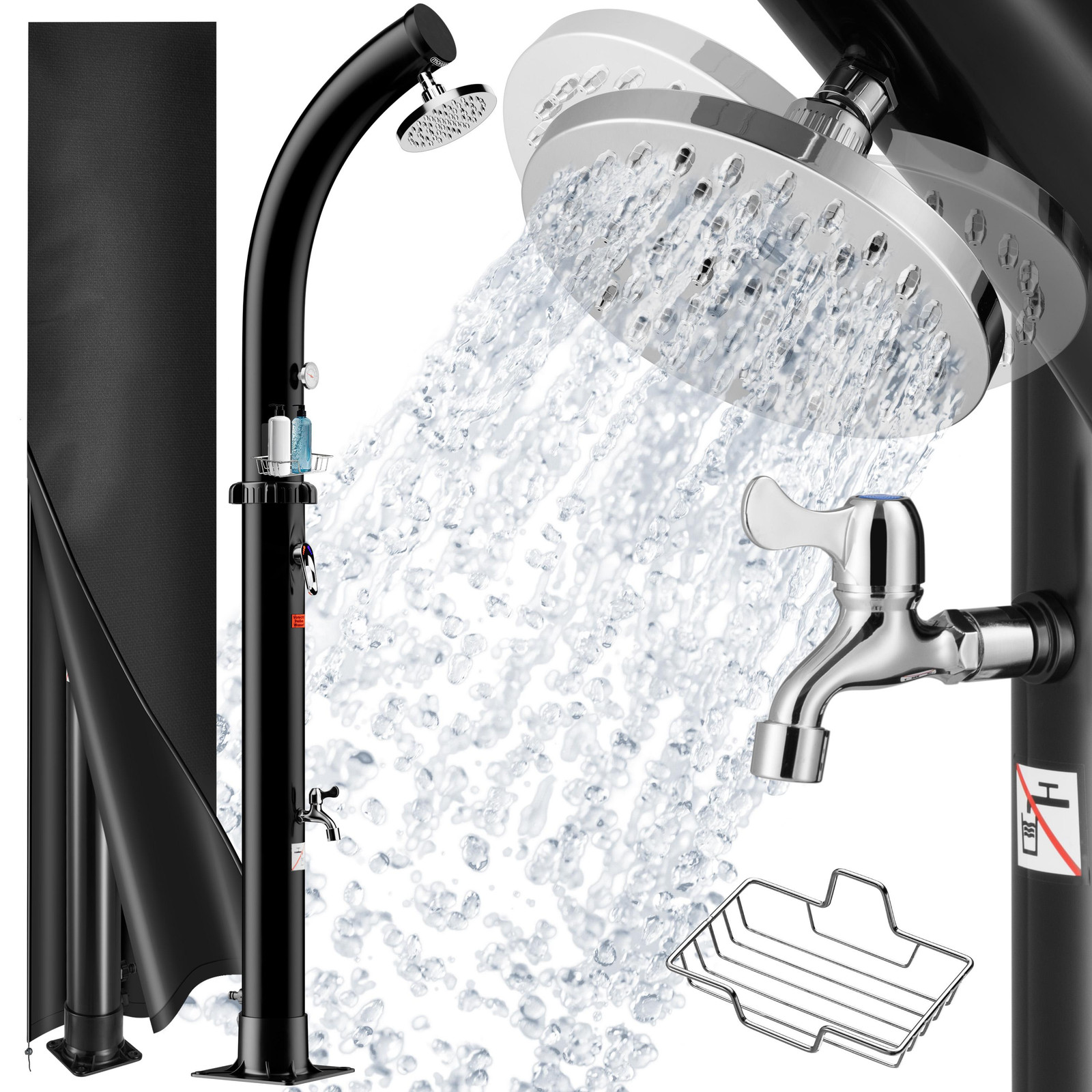 Monzana zonneboiler met beschermkap, 20 liter