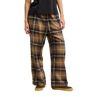 Schlupfhose QUIKSILVER "Lomond", Damen, Gr. XS, Normalgrößen, braun (pine bark lomond check), Obermaterial: 80% Baumwolle, 20% Polyester., Hosen Schlupfhose