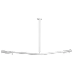 Villeroy und Boch Vicare Funktion Duschstange 92170768 120 x 120 cm, weiß, für Vorhang, über Eck