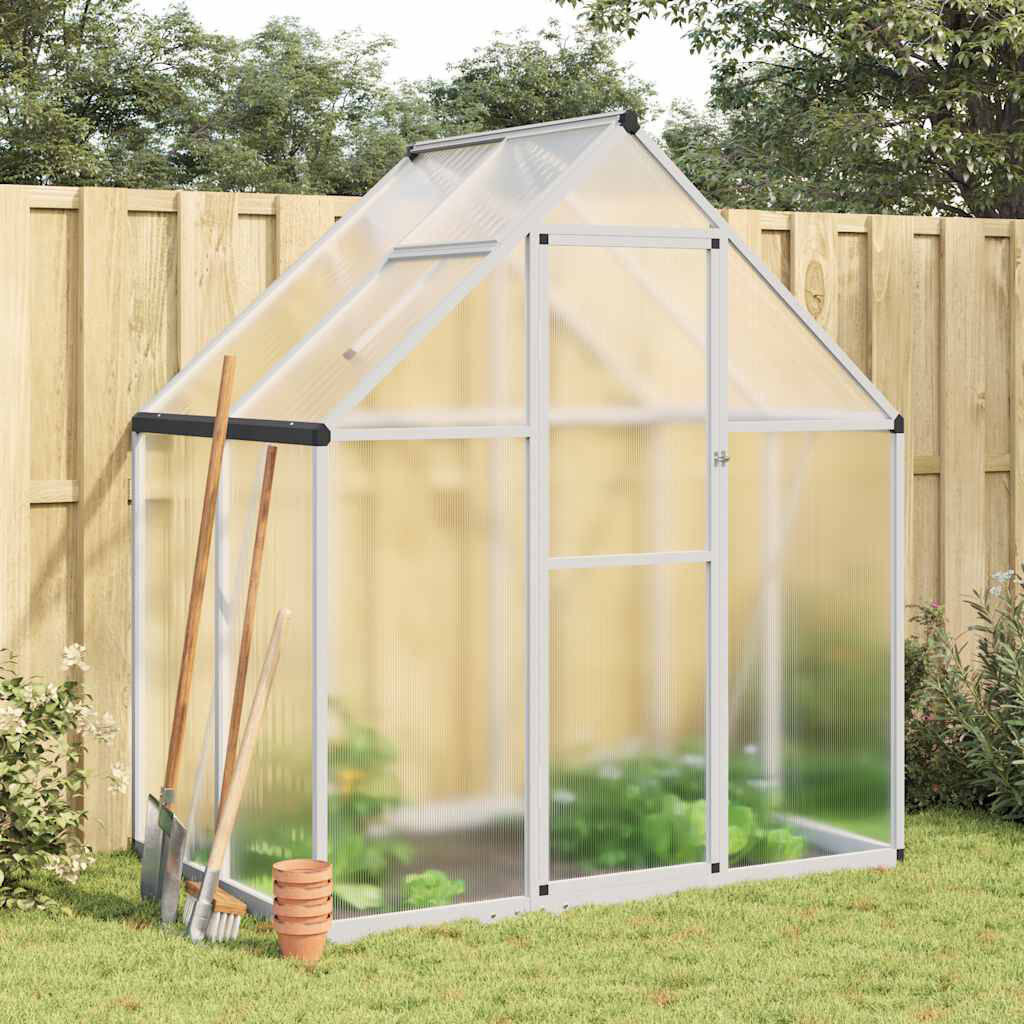 Dakota Fields Cesarina 5.5 Ft W x 3.5 Ft D Greenhouse Silver 195cm H X 169cm W X 114cm D