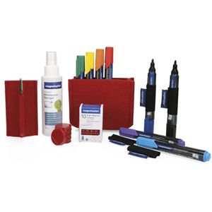 Magnetoplan Magnettafel-Zubehörset 1230906, Essentials Kit, 25-teilig, rot