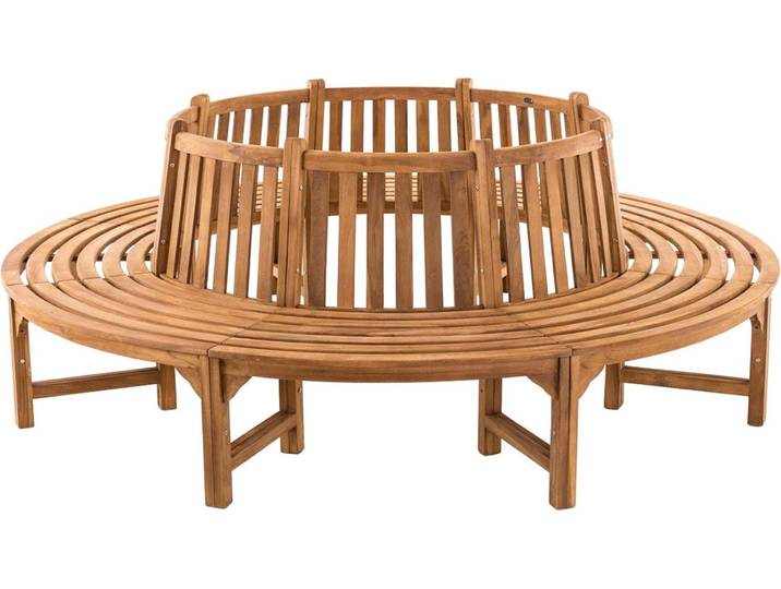 CLP Baumbank Novum rund Farbe teak Größe 250 cm