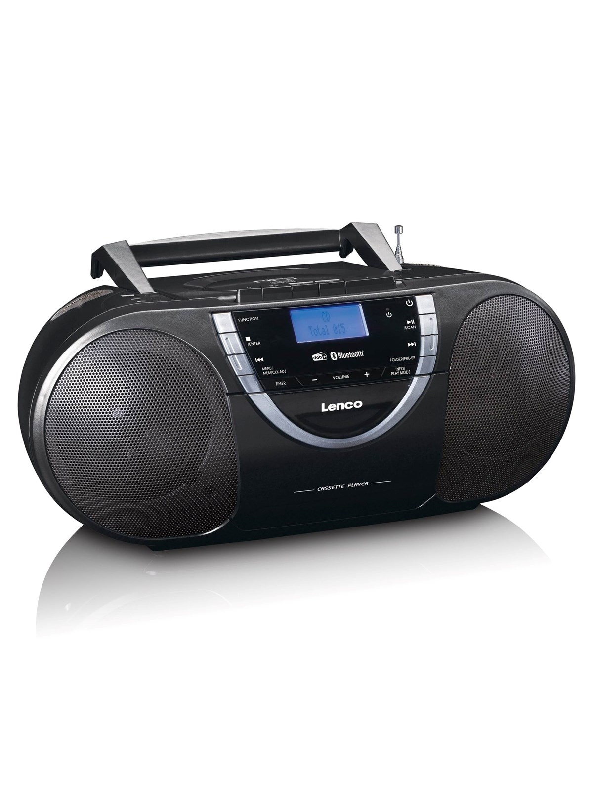 Lenco SCD-6900BK - Boombox with DAB+ FM radio and CD/ MP3 player - Black - DAB/DAB+/FM - Stereo