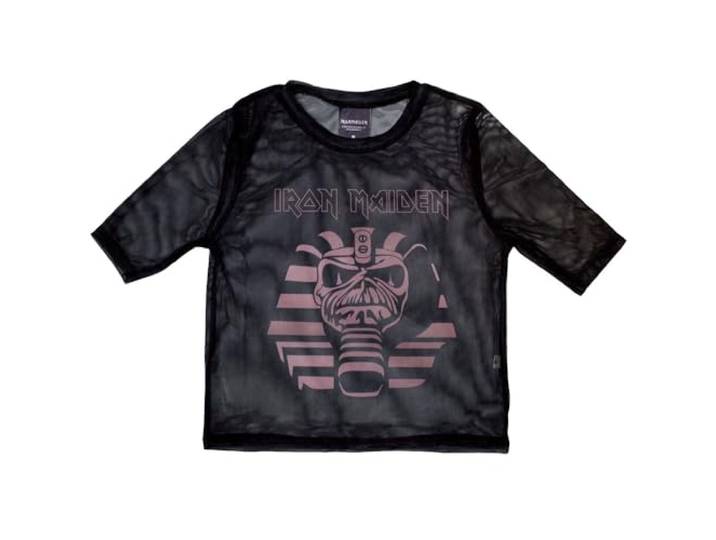 Iron Maiden Powerslave Mummy Mesh Crop Top S
