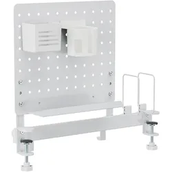 En.Casa, Schreibtisch Accessoire, Schreibtisch-Organizer Sauda zum Anklemmen 50x50 cm Stahl Weiss
