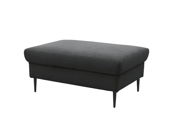 Polsterhocker Samar 99 x 43 x 65cm Grau Cordstoff Leanca: Anthrazit