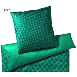 Elegante Bettwäsche natural Allover - 135x200 cm + 80x80 cm	grün