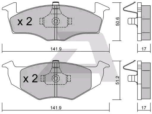AISIN BPVW-1018 Brake pad set