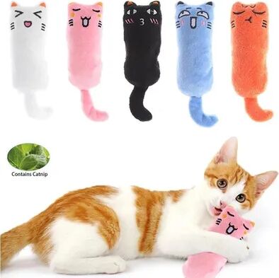 Perfect Picks Market Rustling Sound Catnip Toy For Kittens Plush Teeth Grinding Pillow Cute Cat Toy For Play And Relaxation white