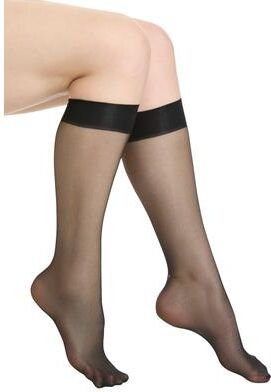 Plus Size Women's 3-Pack Sheer Knee-High Socks by Comfort Choice in Black (Size 1X) Tights