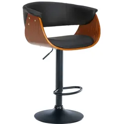 CLP Barhocker Vestal Kunstleder   Farbe: walnuss/schwarz, Material: Kunstleder