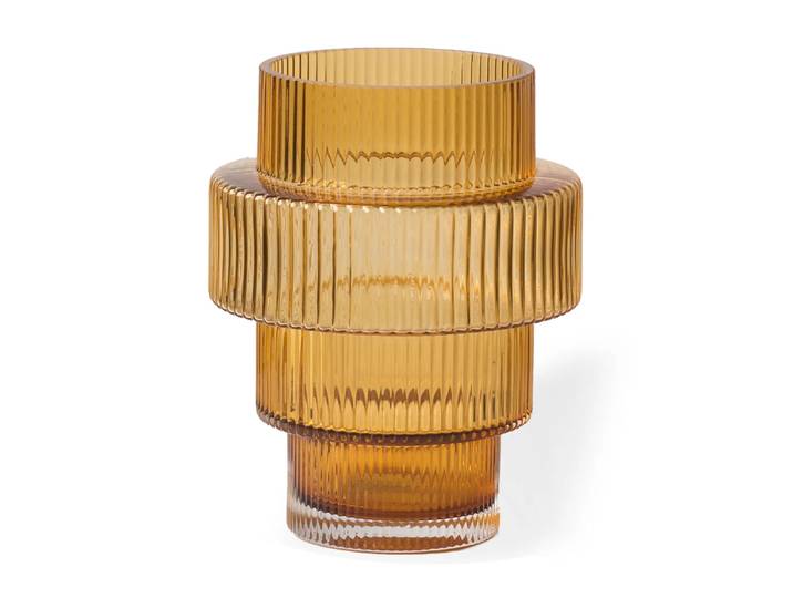 POLSPOTTEN Bougeoir Steps Ø12 cm Ocre
