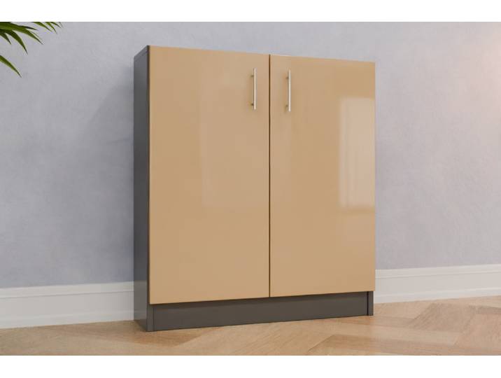 Badezimmer Kommode nach Maß - RAL 1001 Beige - 84x76x22cm - Individuell konfigurieren
