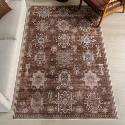 Nuloom Baylin SplashGuard Medallion Machine Washable Area Rug