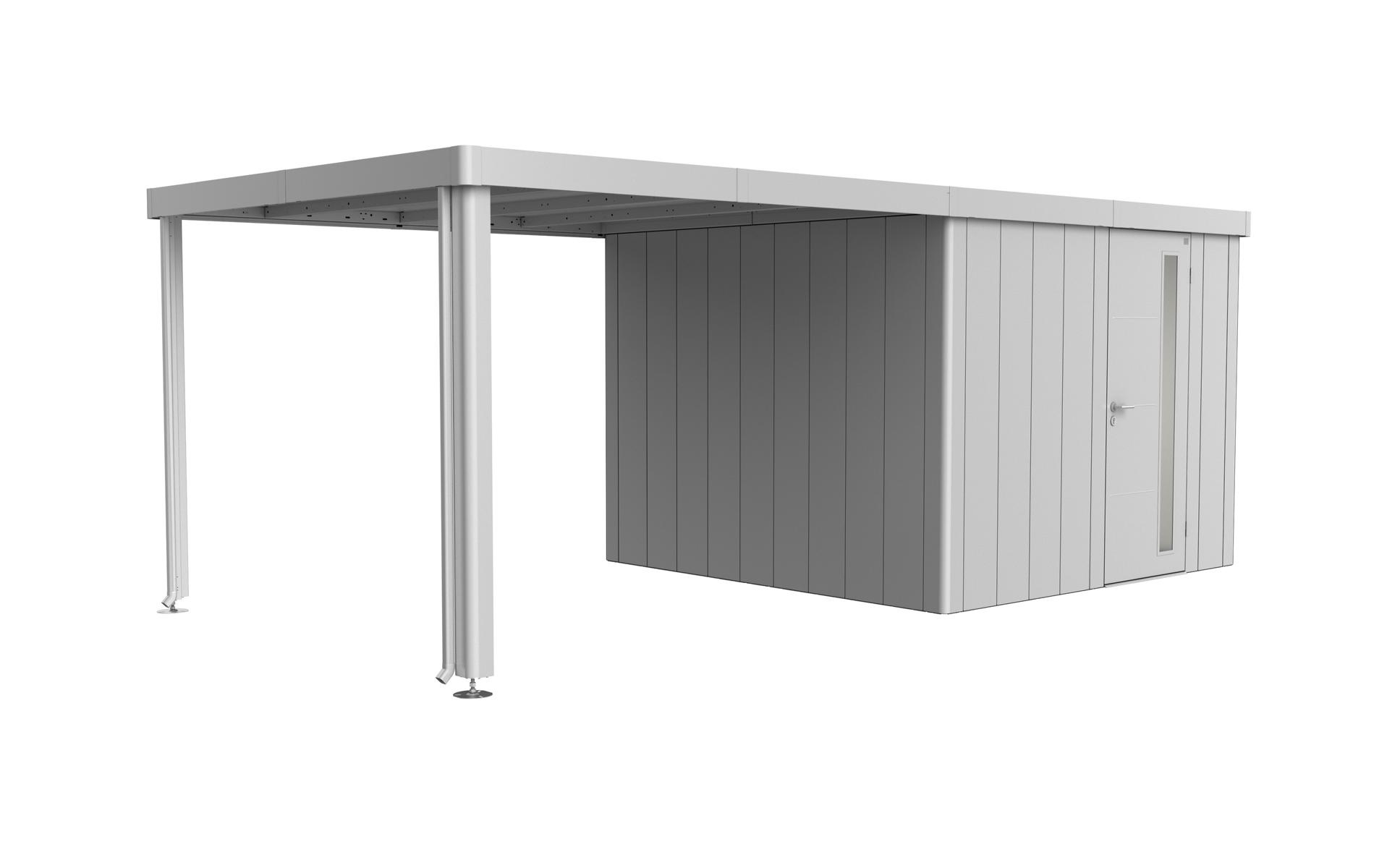 BIOHORTGARTE Seitendach zuerätehaus Neo 3A/3B/3C/3D silber-metallic 16924873