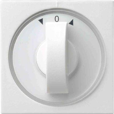 Gira System 55 Knebel, Symbol Jalousie, reinweiß, glänzend, Symbol Pfeile, 066603