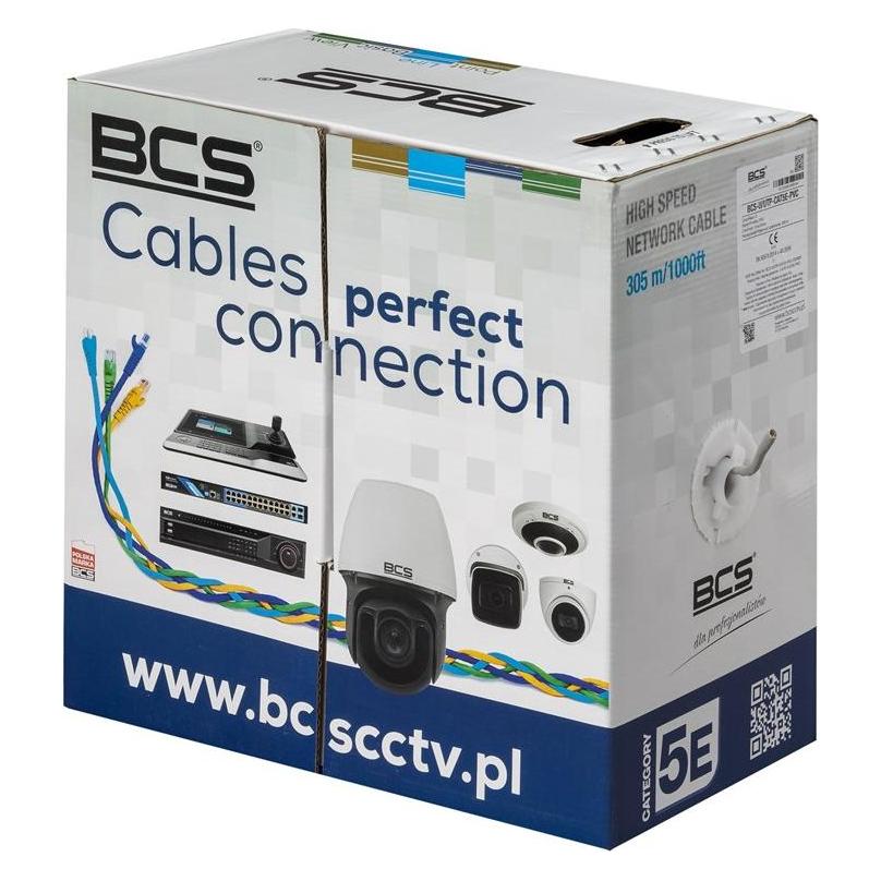 BCS BCS-U/UTP-CAT5E-PVC Kabel UTP kat. 5E PVC box 305m (U/UTP, CAT5e, 305 m) (BCS-U/UTP-CAT5E-PVC)