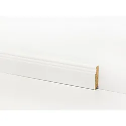 Equipped Sockelleiste 78mm 0041 Weiss mit Fase (Berliner Leiste)