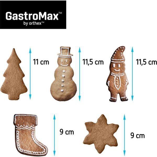 Gastromax Kageudstikkere, 5 Stk. Rustfrit Stål