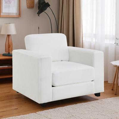 "39"" Chenille Oversized Accent Armchair with Widen Arms and 7-Inch Seat Cushion and Solid Wood Legs"