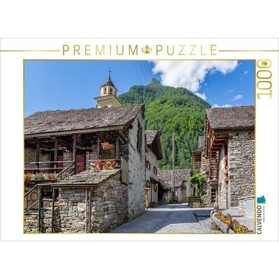 CALVENDO Puzzle Sonogno - Tessin | 1000 Teile Lege-Größe 64x48cm Foto-Puzzle für glückliche Stunden