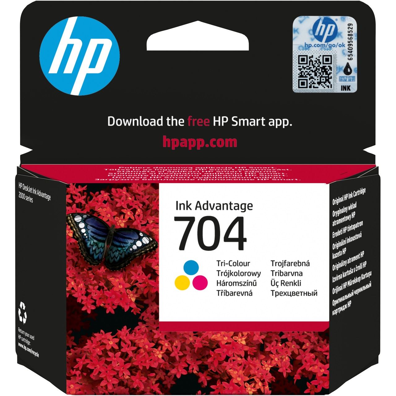 HP 704 TRI-COLOR ORIGINAL INK PROMO ADVANTAGE CARTRIDGE