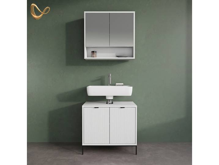 BADMÖBEL-SET ATERNO, Weiß, 2-teilig
