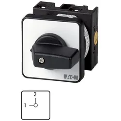 Eaton 009281 Umschalter, T0, 20 A, Einbau, 1 Baueinheit(en), Kontakte: 2, 90 °, rastend, ohne 0-Stellung, 1-2, Abwicklungs Nr. 15441 T0-1-15441/E