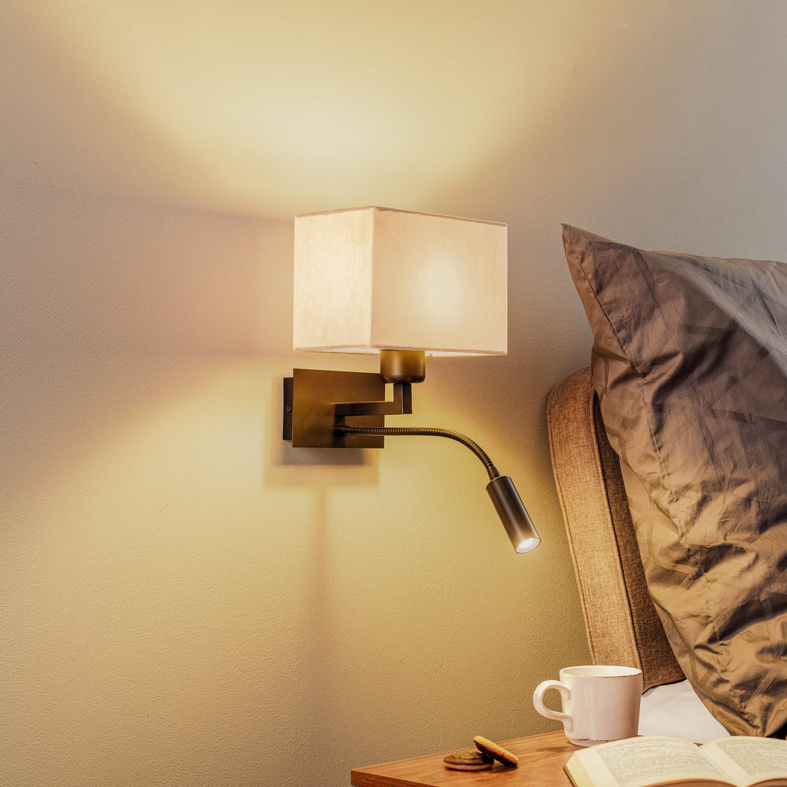 Wandlampe Harry Argon, schwarz, für Wohn- / Esszimmer, Metall, Modern, Wandleuchte, Wandlampe Innen