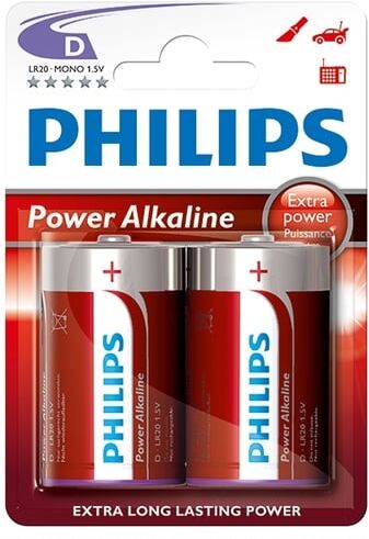 Philips Power D/LR20/MN1300   Pilhas Alcalinas   2 unidades