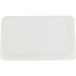 DayBays 500 Stk. Pappteller 10x16 cm rechteckig weiß ohne Beschichtung