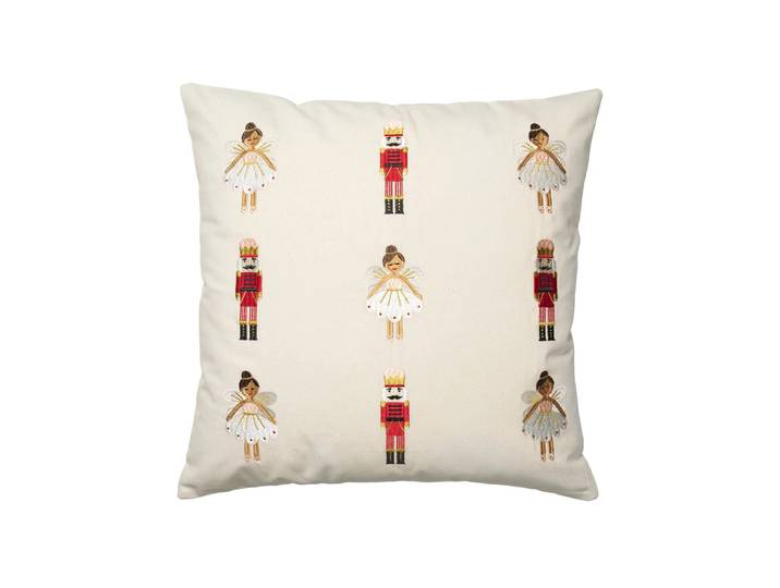 Broste Copenhagen - Fairy Tale Kissenbezug, 50 x 50 cm, rot / off-white