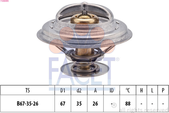 Facet Thermostat, Kühlmittel 78258s Für Bmw Bentley