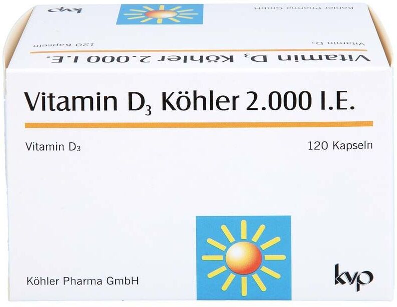 kvp Vitamin D3 Köhler 2.000 I.e. Kapseln 120 St