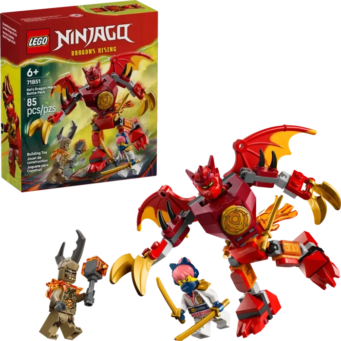 LEGO NINJAGO 71851 Kais Drachen-Mech Battle Set