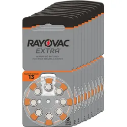 80x Rayovac HA13 PR48 Hörgeräte Batterien Extra Advanced (10x 8 Blister)