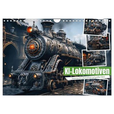 KI-Lokomotiven (Wandkalender 2026 DIN A4 quer), CALVENDO Monatskalender