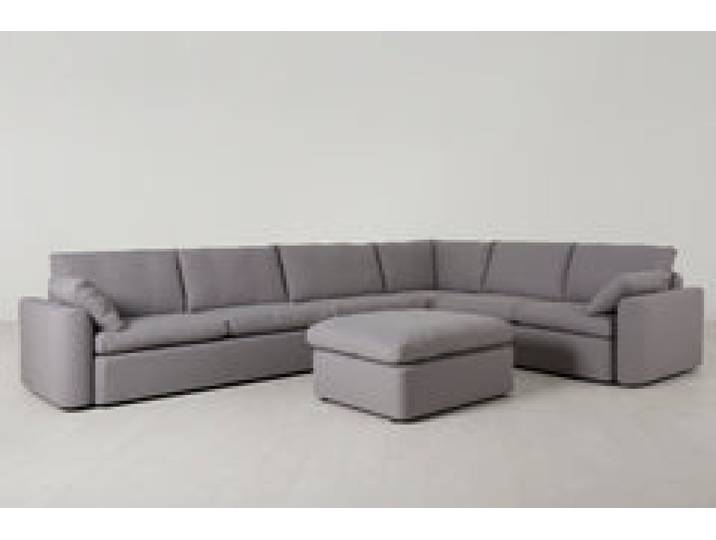 Model 13 Großes Ecksofa mit Polsterhocker, Risso