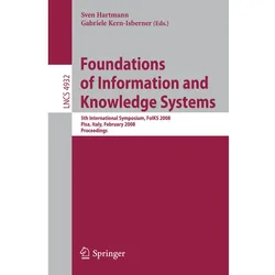 Foundations of Information and Knowledge Systems, Fachbücher von Sven Hartmann, Gabriele Kern-Isberner