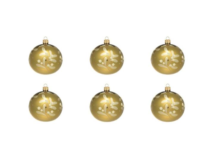 Weihnachtskugelset Ruby - Farbe: gold - Material: Glas - 949