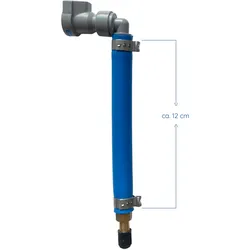 Bluuwater Click & Ready Entwässerungsadapter Trinkwasserschlauch 12 cm 90 Grad Winkel