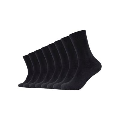 Socken S.OLIVER "essentials", Herren, Gr. 43-46, schwarz, Baumwollmischung, unifarben, normal, Socken Socken, mit normaler Passform, mittelhoch bis zur halben Wade, formbeständig