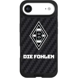 Nivocase Handyhülle für Apple iPhone Air Hülle NIVOpure Case Schwarz Borussia Mönchengladbach Carbon (Apple iPhone Air), Smartphone Hülle, Schwarz