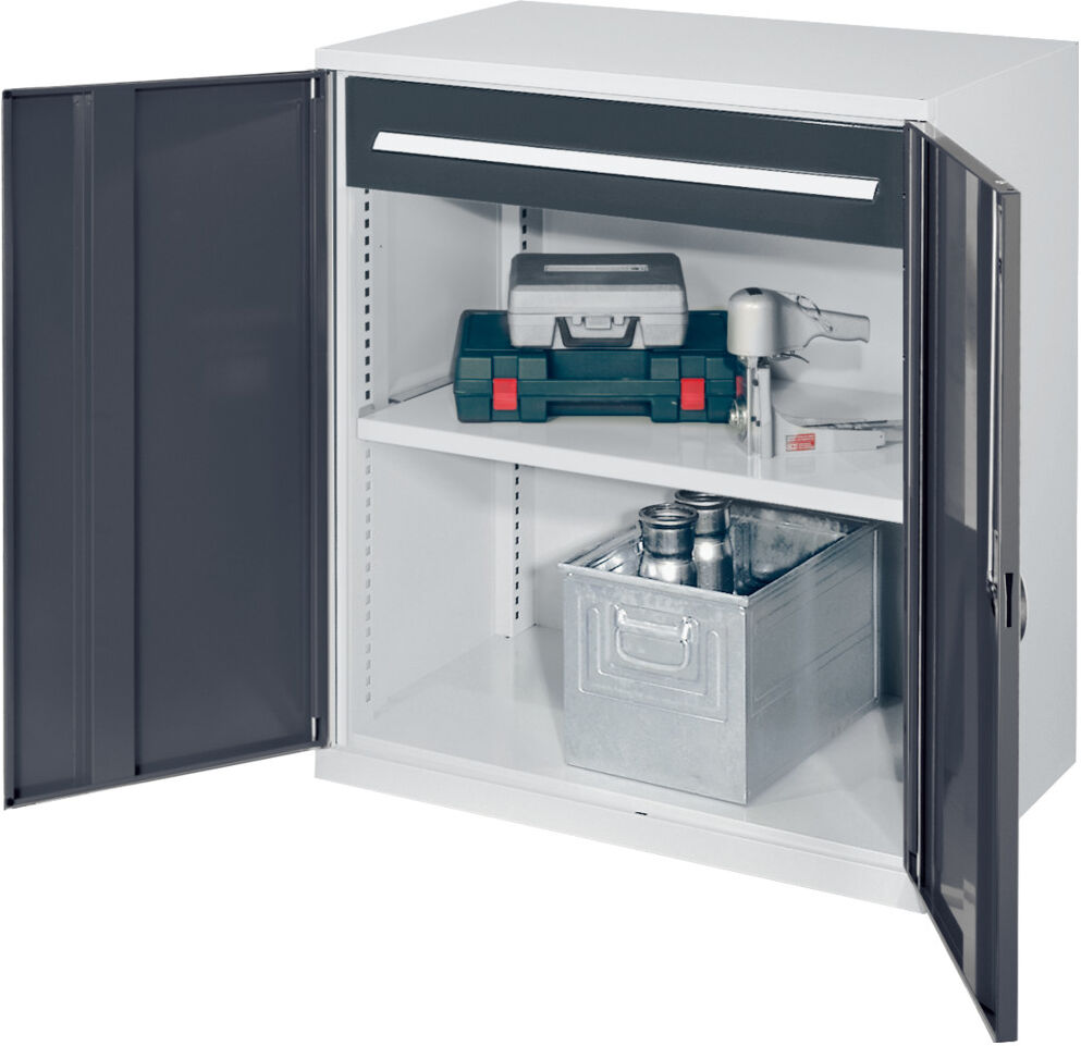 Kappes Schwerlastbeistellschrank Mod. 66 RAL 7035/7016 Vollblechtüren mit Ausstattung (1471.07.1024)