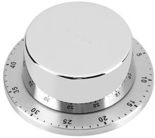 Lush Living Finds Stainless Steel Mechanical Alarm Clock Kitchen Timer, Magnetic Baking Reminder, Time Management Timer Tool silver