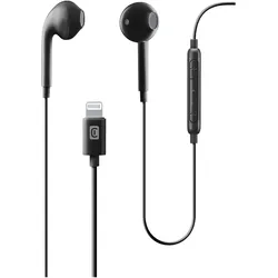 Cellularline EAGLE iPhone-kompatibles kabelgebundenes Headset mit Lightning MFI-Eingang (Kabelgebunden), Kopfhörer, Schwarz